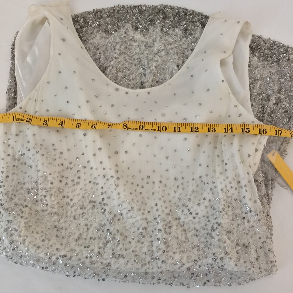 🎉HP🎉 NEW NWT Alice + Olivia Blaire Beaded Metallic Sequins Cocktail Dress SMALL - Picture 12 of 16